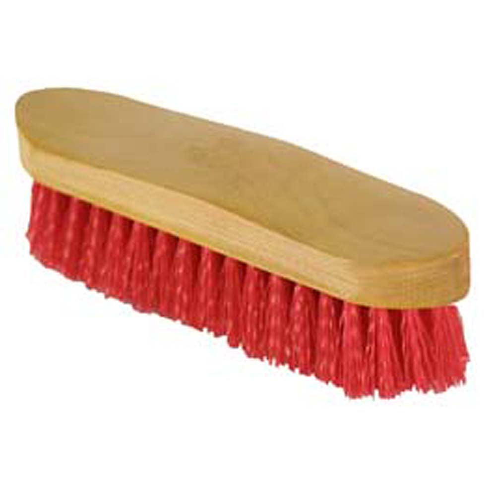 Hilason 8.5 Inch Soft Bristle Horse Grooming Brush - Red Dandy Brush for Gentle Cleaning & Shining Coat | Perfect for Daily Horse Care, Show Preparation & Equine Grooming Kits