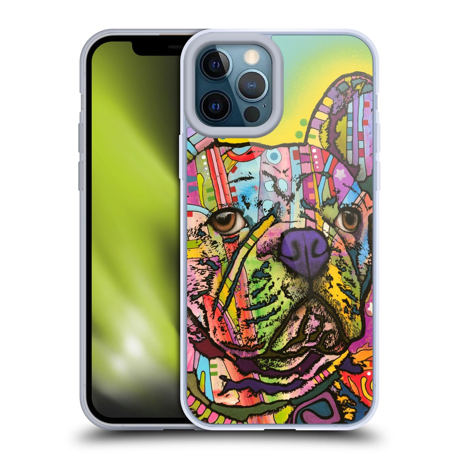 Officially Licensed Dean Russo French Bulldog iPhone 12 Pro Max Case - Cute Soft Gel Phone Cover for Apple iPhone 12 Pro Max - Perfect for Dog Lovers, Gift Giving & Everyday Protection