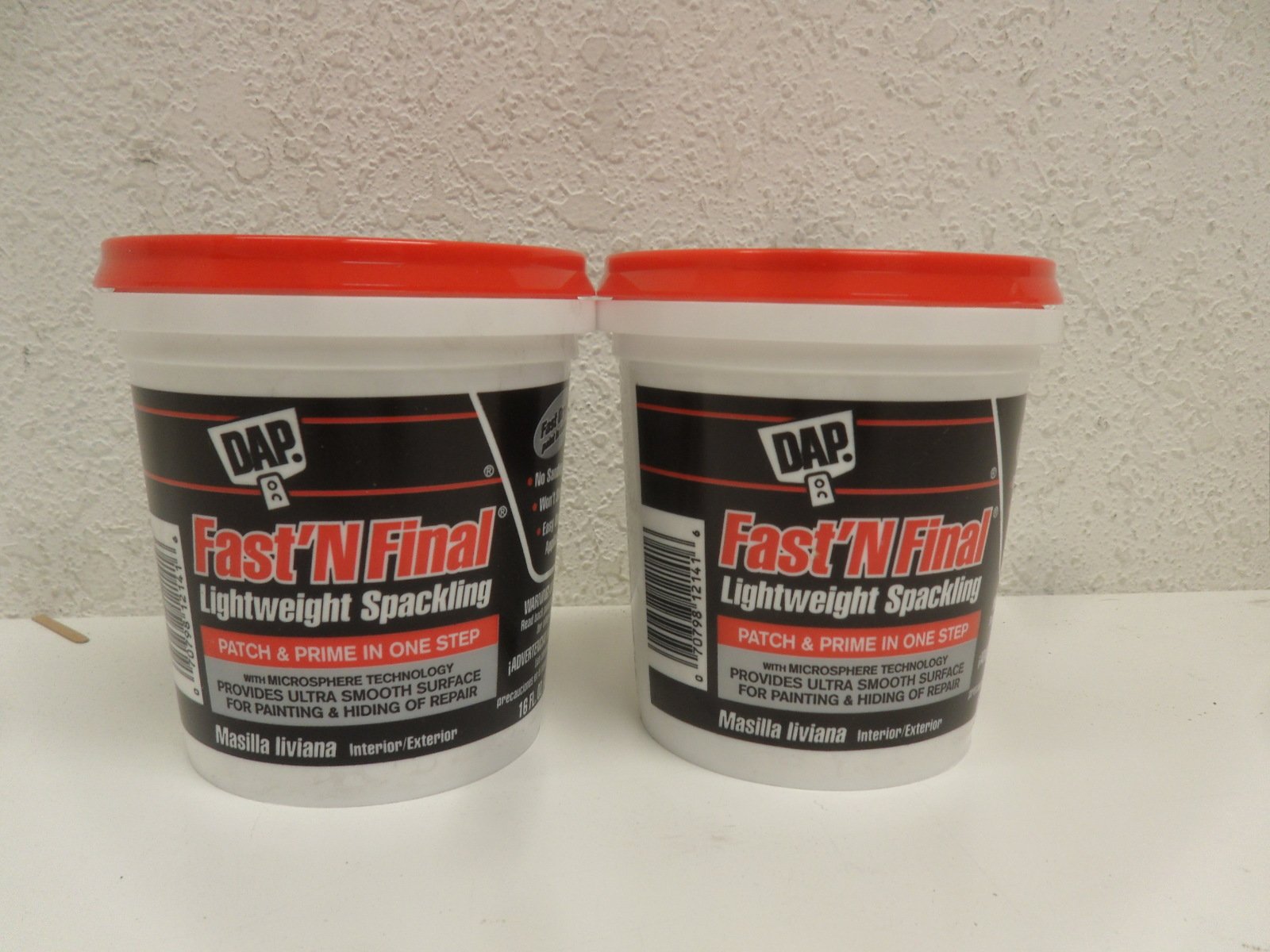 Dap 12141 Pint Fast'N Final Spackling - Interior & Exterior Wall Repair Compound for Cracks & Holes - Perfect for Drywall, Plaster & Wood Surfaces