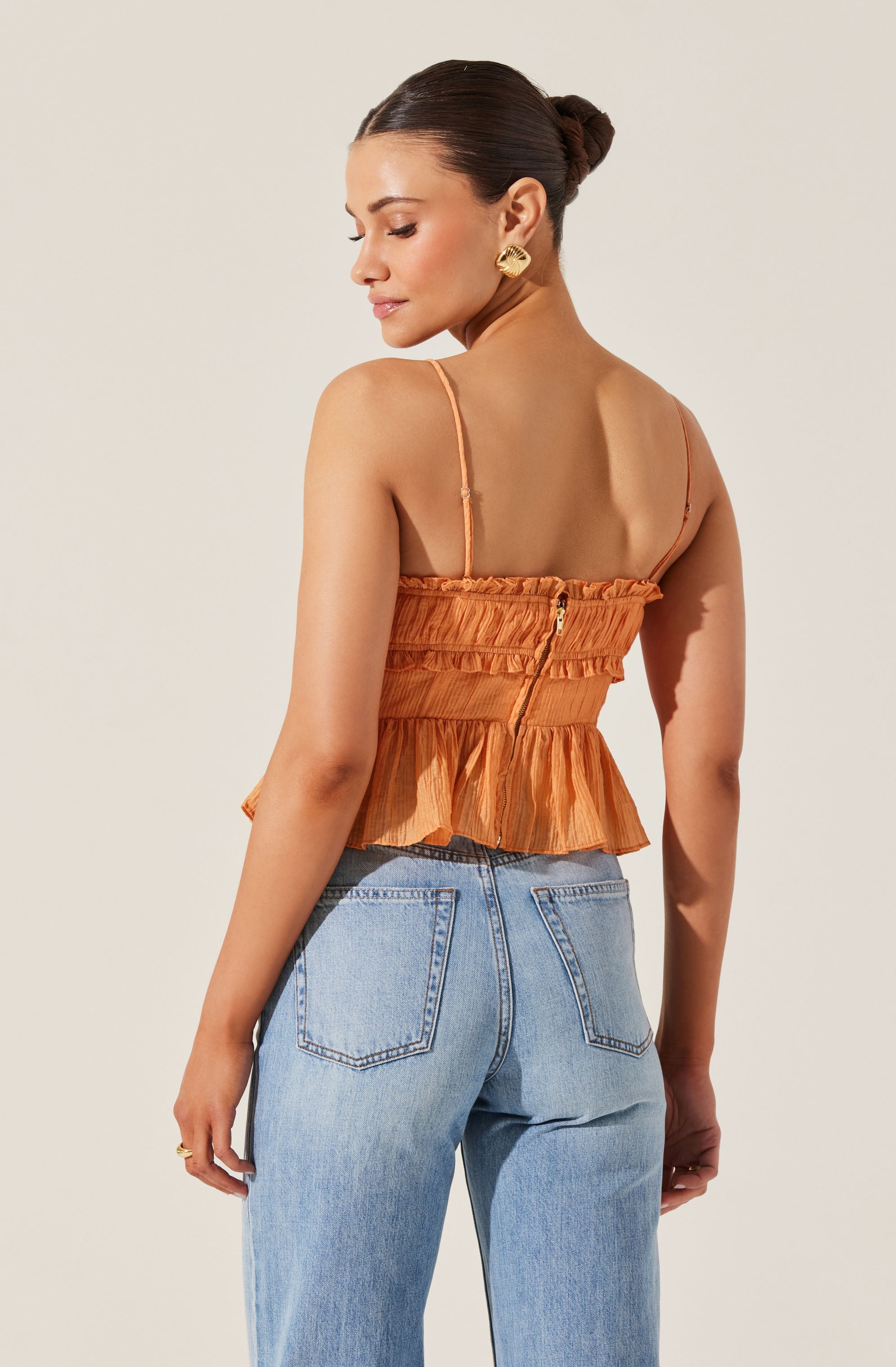Sylvan Shirred Peplum Top for Women - Flowy Summer Blouse with Ruffled Hem | Perfect for Casual Outings, Beach Vacations & Date Nights