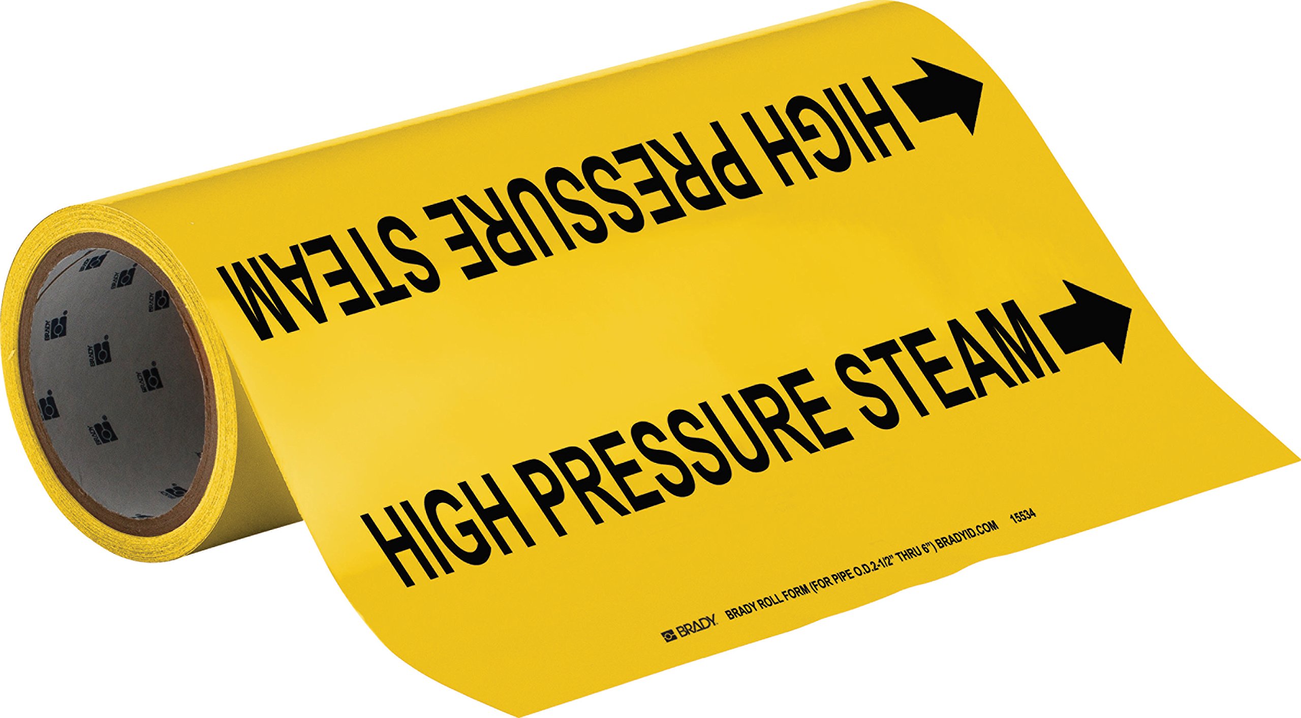 Brady 15534 High Pressure Steam Pipe Markers - 12