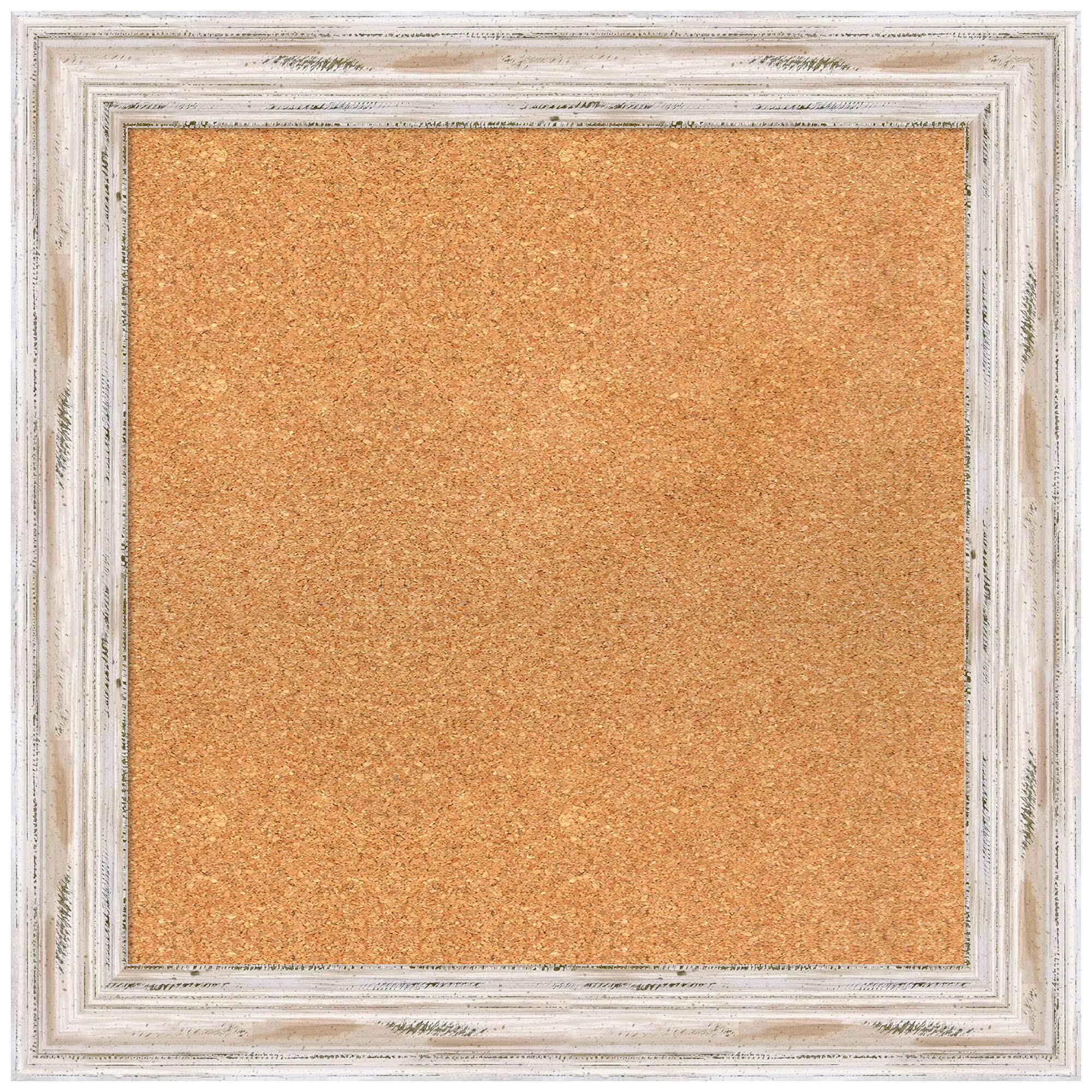 Natural Custom Cork Bulletin Board 27x27 Inches - Alexandria White Wash Wood Frame - Pin Board & Organization Board for Office, Home, or Classroom - Various Sizes Available