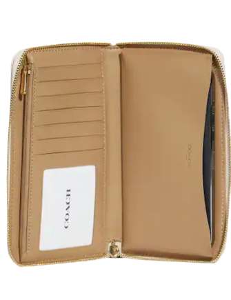 Coach Dempsey Large Phone Wallet - Signature Jacquard with Stripe & Patch - Perfect for Everyday Use, Travel & Gift Giving