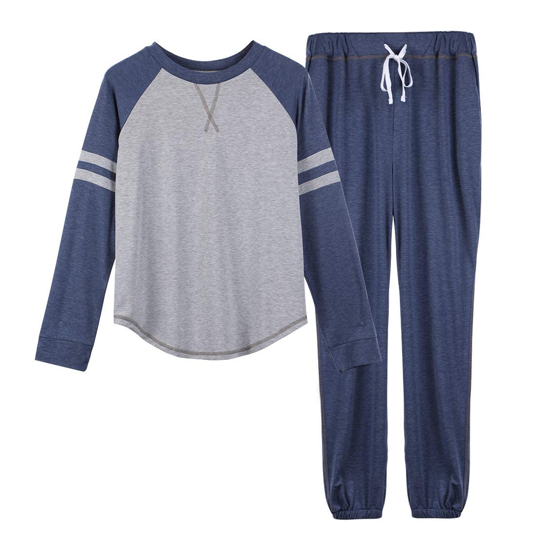 Cysincos Women's 2-Piece Sweatsuit Set - Long Sleeve Pullover & Drawstring Jogger Pants | Cozy Loungewear, Pajama Outfit for Home, Yoga & Casual Wear