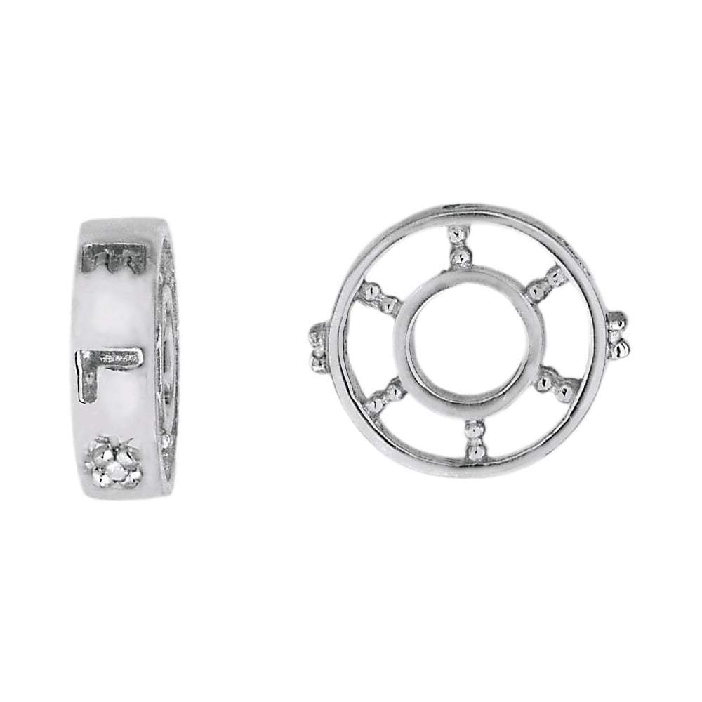 Storywheels Silver Diamond Love Wheel Pendant Necklace - Elegant Jewelry Gift for Women, Perfect for Anniversaries & Romantic Occasions