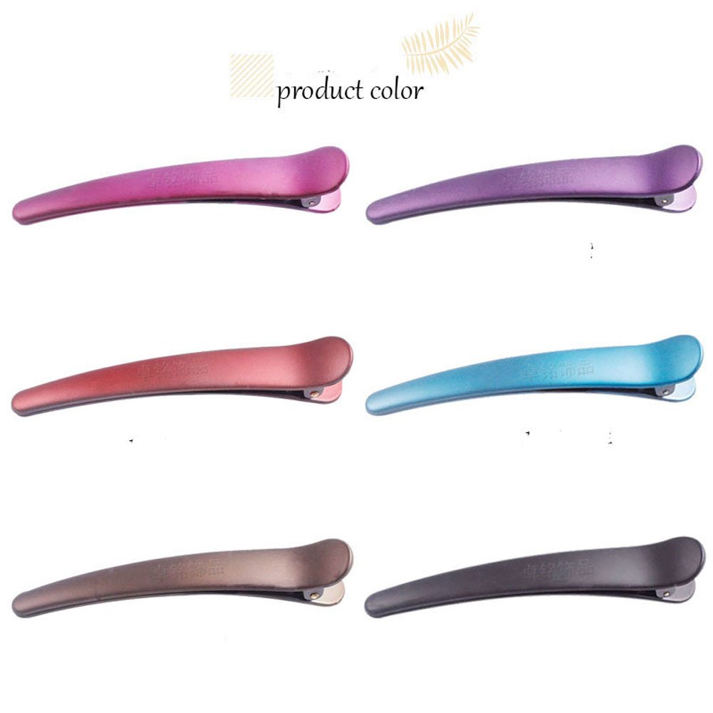 12PCS Professional Hair Barrettes - Non-Slip Duck Bill Teeth Hair Clips for Salon & Home Use, Plastic/Metal Alligator Bows (12CM) - Perfect for Styling, Updos & Hair Accessories