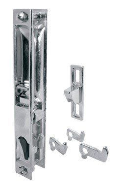Prime-Line Chrome Steel Outdoor Patio Door Handle Set - Durable Weather-Resistant Hardware for Sliding Glass Doors, French Doors & Garden Entryways