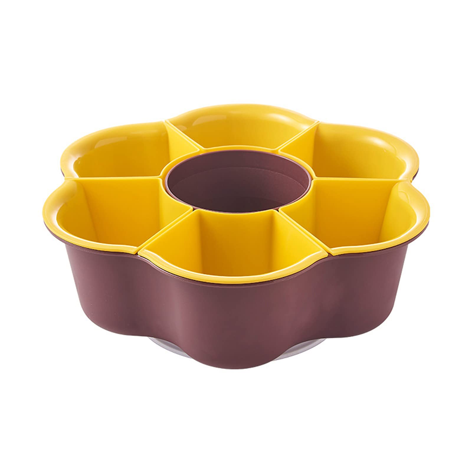 Puseky Double-Layer Rotating Fruit & Vegetable Washing Basket - Flower-Shaped Kitchen Container for Fresh Produce, Dishwasher Safe - Perfect for Meal Prep, Salad Making & Party Serving