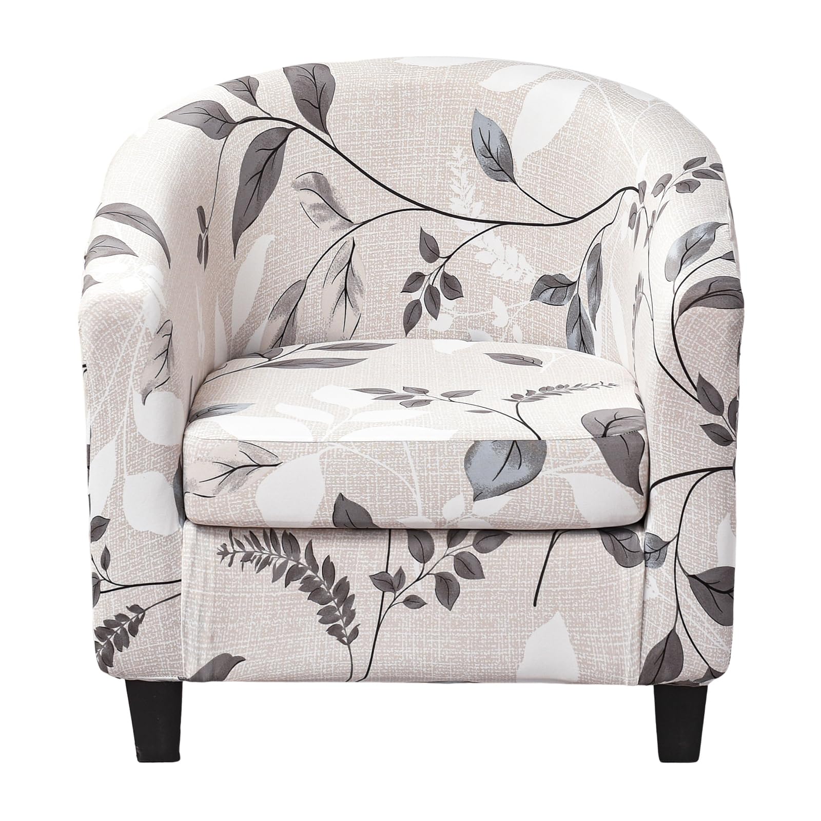 KRFOONN 2-Piece Stretch Printed Round Barrel Chair Slipcover Set - Elastic Bottom Removable Tub Chair Covers for Living Room Furniture Protection | Perfect for Home, Office, and Lounge Decor