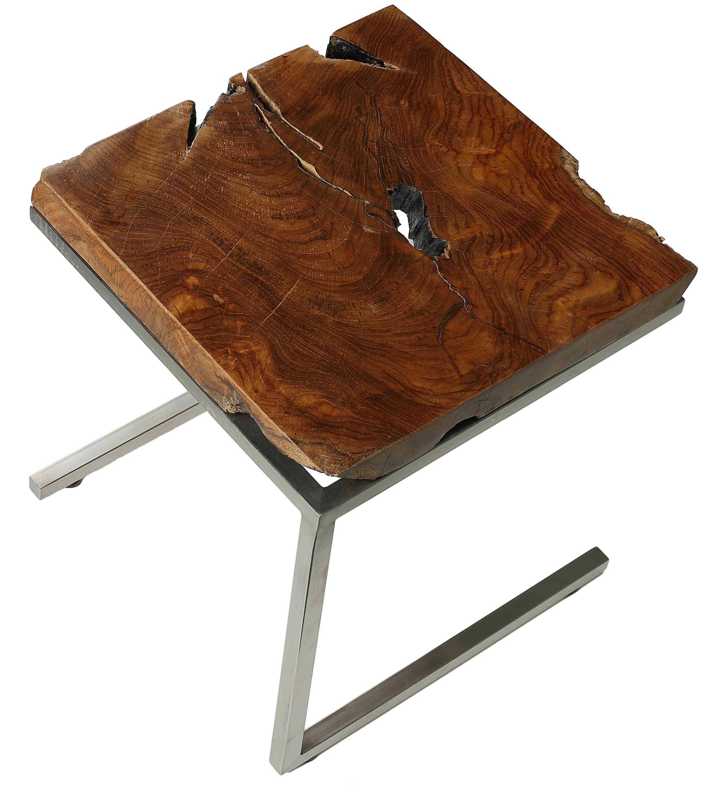 Bare Decor Teak End Table - Matte Finish Legs for Living Room