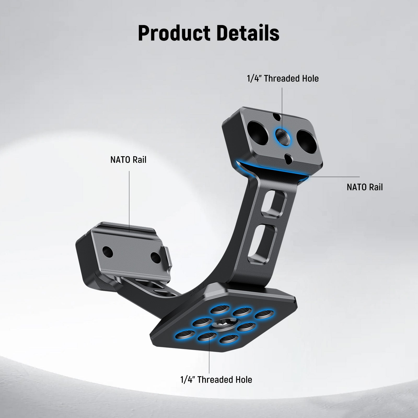 NEEWER GA030/GA030P Arca Type NATO Mount Adapter Compatible with DJI RS3/RS3 Pro/RS4/RS4 Pro - Camera Stabilizer Quick Release Plate for Professional Videography & Photography