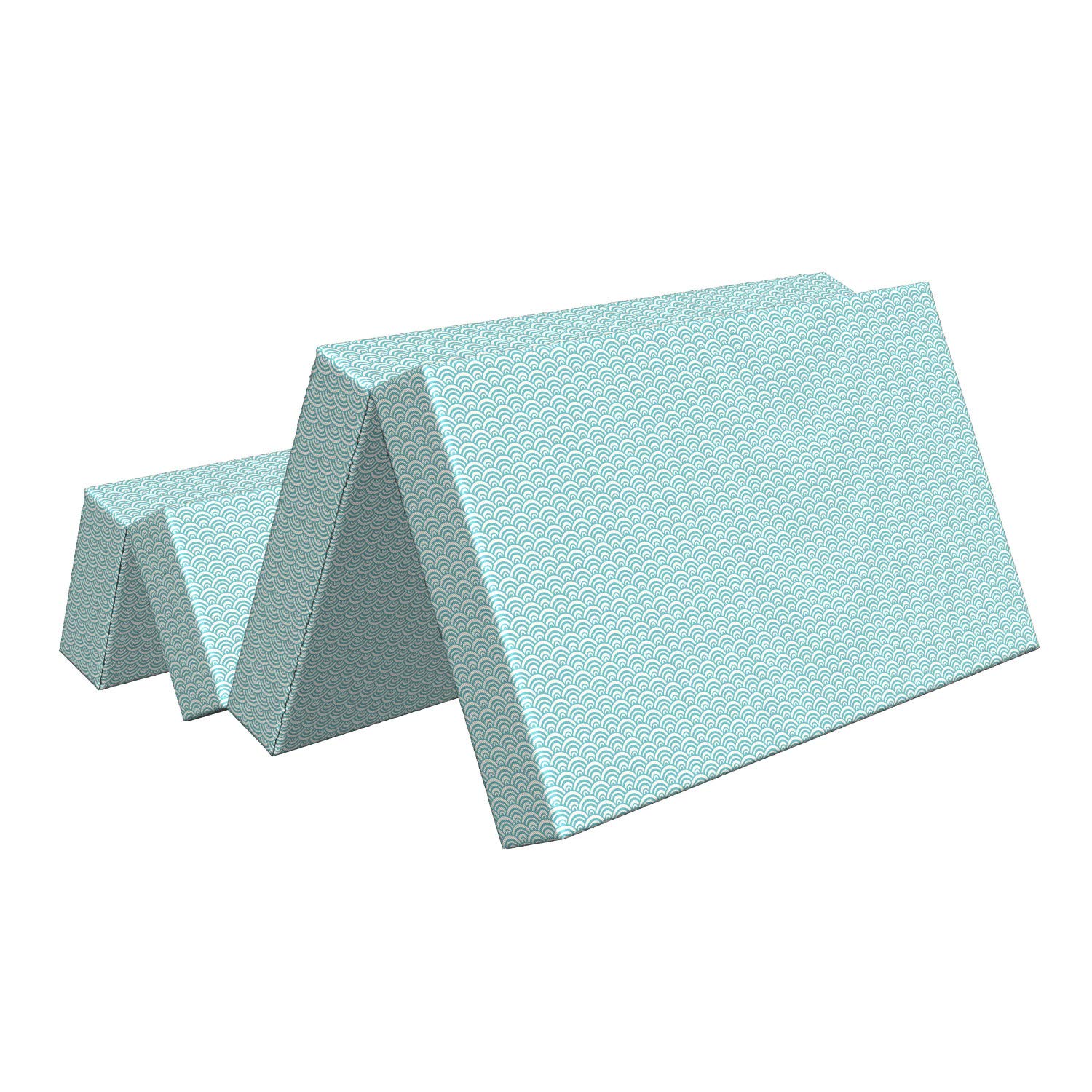 Ambesonne Aqua Foldable Mattress - Water Wave Design, 78.7