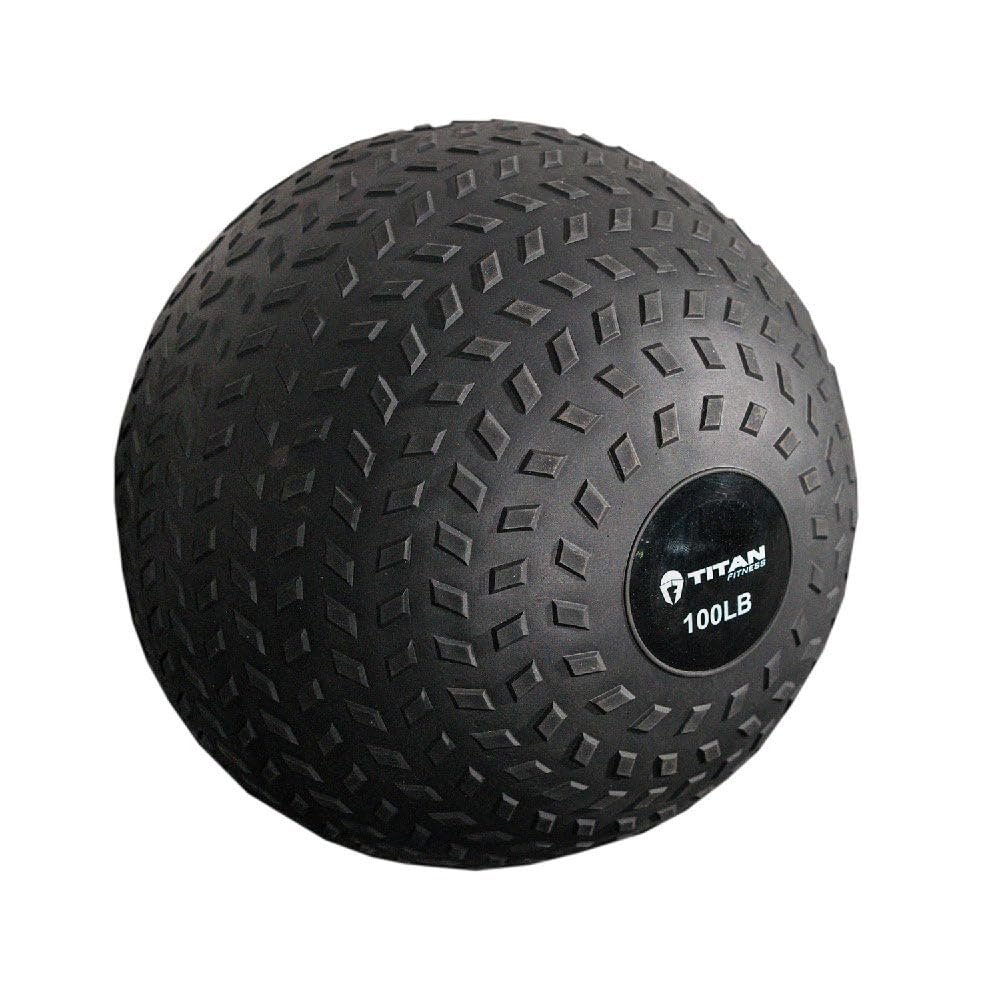 Titan Fitness Rubber Treadmill Slam Ball - Heavy Duty Dead Bounce Medicine Ball for Weight Training, CrossFit, HIIT Workouts - Perfect for Throwing, Catching, Slamming & Twisting Exercises - Gym, Home & Outdoor Fitness Equipment
