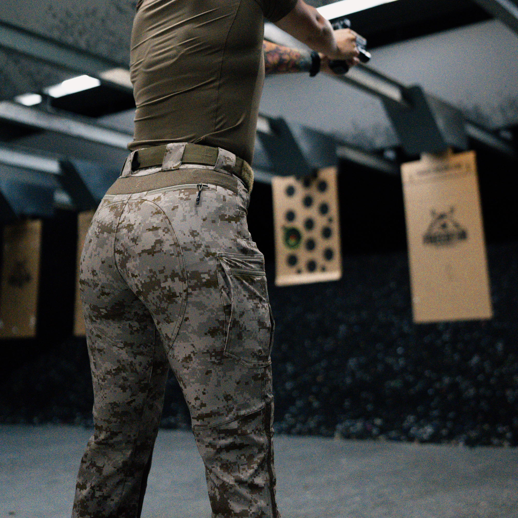 Women's Tactical Pants - Desert Digital Camo Combat Pants for Outdoor, Hiking & Airsoft | Lightweight Durable Military Style Cargo Pants