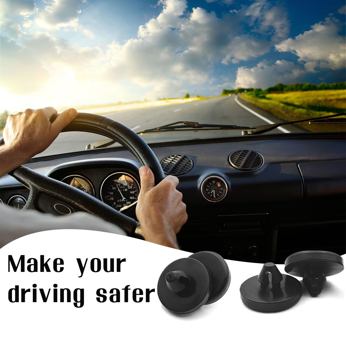 Ziciner 4 PCS Universal Car Brake Switch Pedal Stop Pads - Rubber Automotive Clutch Pedal Stopper & Brake Light Switch Stopper - Compatible with 90541-06036 - Perfect for Sedans, SUVs, and Trucks - Enhances Driving Safety and Comfort