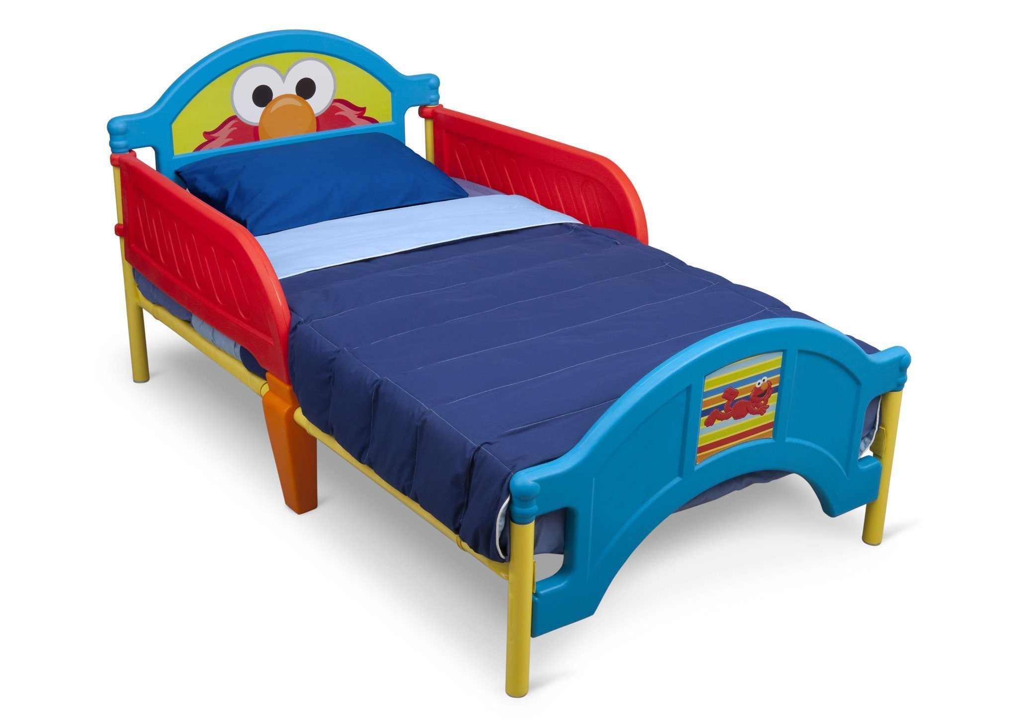 Sesame Street Plastic Toddler Bed for Kids - Elmo & Friends Themed Lightweight Children's Bed - Perfect for Daycare, Nursery, or First Big Kid Bed Transition