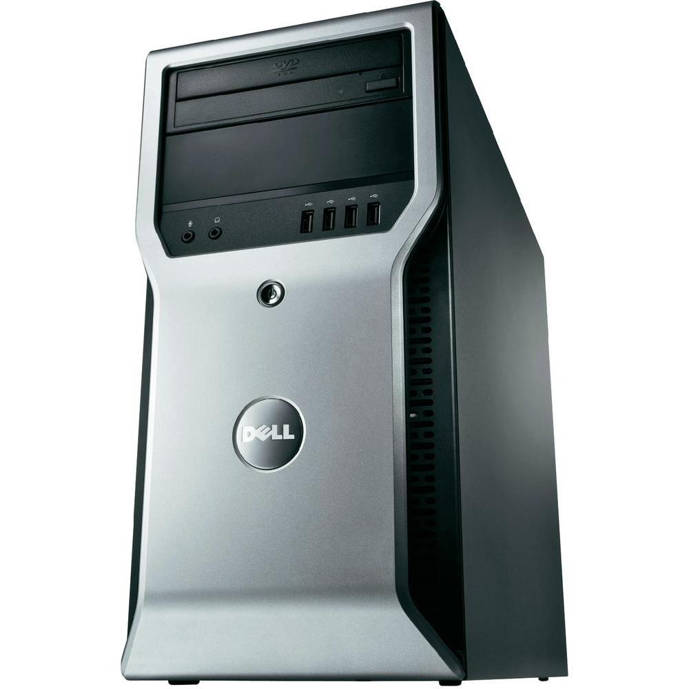 Dell Precision T1600 Workstation PC - Intel Xeon E3-1225 Quad Core 3.1GHz (Up to 3.4GHz), 8GB DDR3 RAM, 120GB SSD + 500GB HDD, DVD Drive, Intel HD P3000 Graphics, Windows 10 Pro with Keyboard & Mouse - Perfect for CAD, Video Editing & Business Workstations