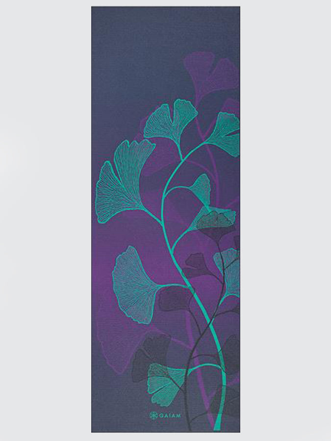 Premium Gaiam Lily Shadows Yoga Mat - 6mm Thick Non-Slip Exercise Mat for Yoga, Pilates & Home Workouts - Perfect for Studios, Gyms & Home Fitness