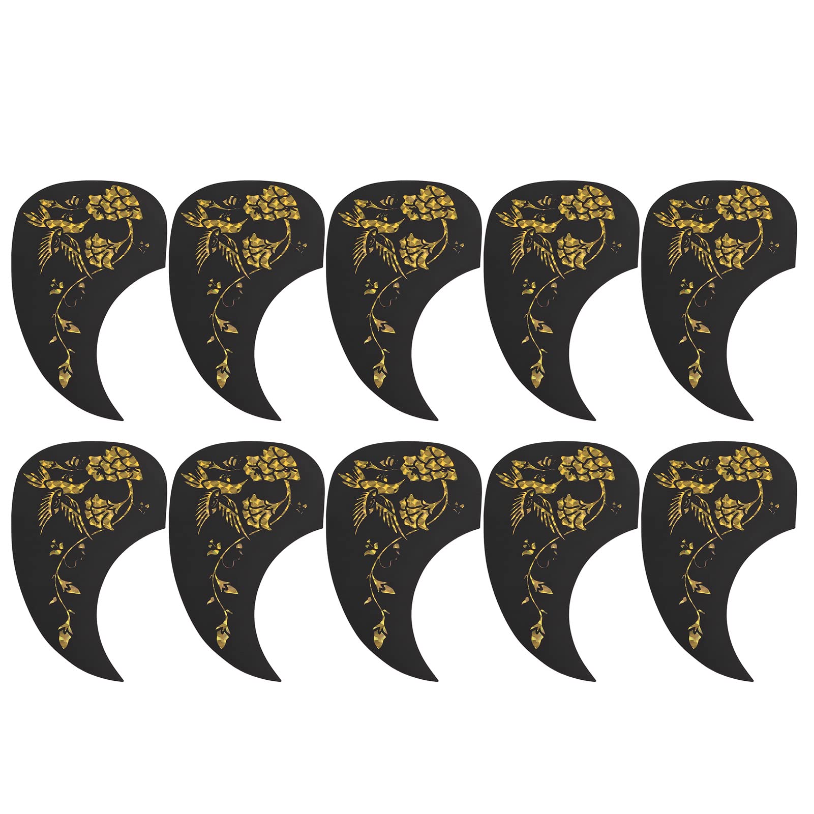 10PCS Gold PVC Guitar Scratch Pickguard Plates - Durable Guitar Guard Protector for Electric & Acoustic Guitars - Perfect for Musicians & Performers to Prevent Scratches & Damage