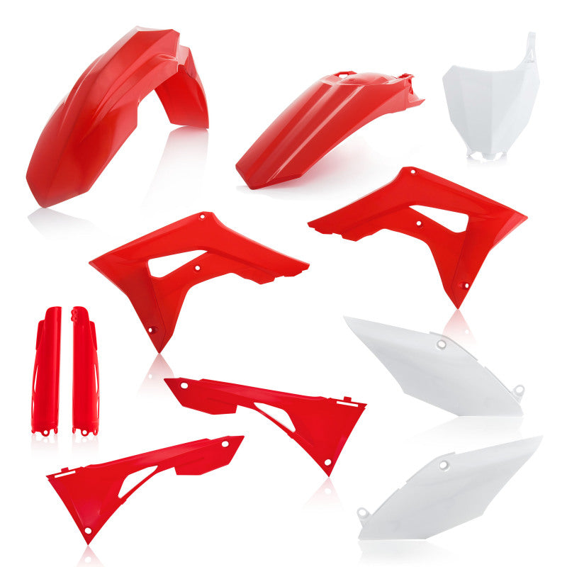 Acerbis Full Plastic Kit for Honda CRF250R/CRF450R/CRF450R S (Includes Airbox, No Tank Cover) - Red & White | Dirt Bike Replacement Parts for Off-Road Racing & Trail Riding