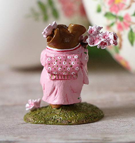 Wee Forest Folk M-459a Cherry Blossom Girl Figurine - Handcrafted Collectible (New 2019) | Perfect for Home Decor, Gift Giving & Spring Themed Displays