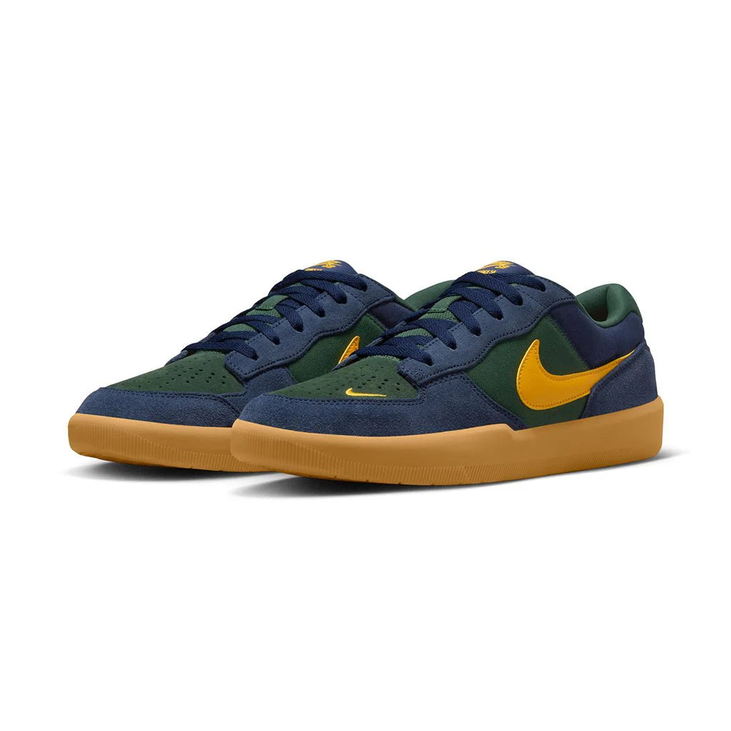 Nike SB Force 58 Skateboarding Shoes - Midnight Navy/University Gold - Men's Casual Sneakers for Streetwear & Skateboarding