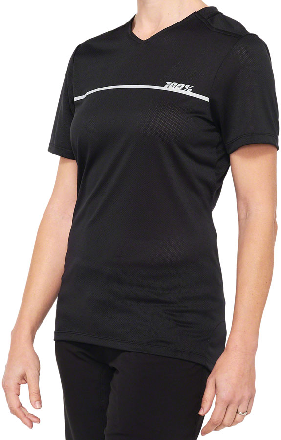 Ridecamp 100% Cotton Women's Short Sleeve Jersey Top - Black/Gray, Size Small | Comfortable & Breathable for Cycling, Hiking & Outdoor Activities