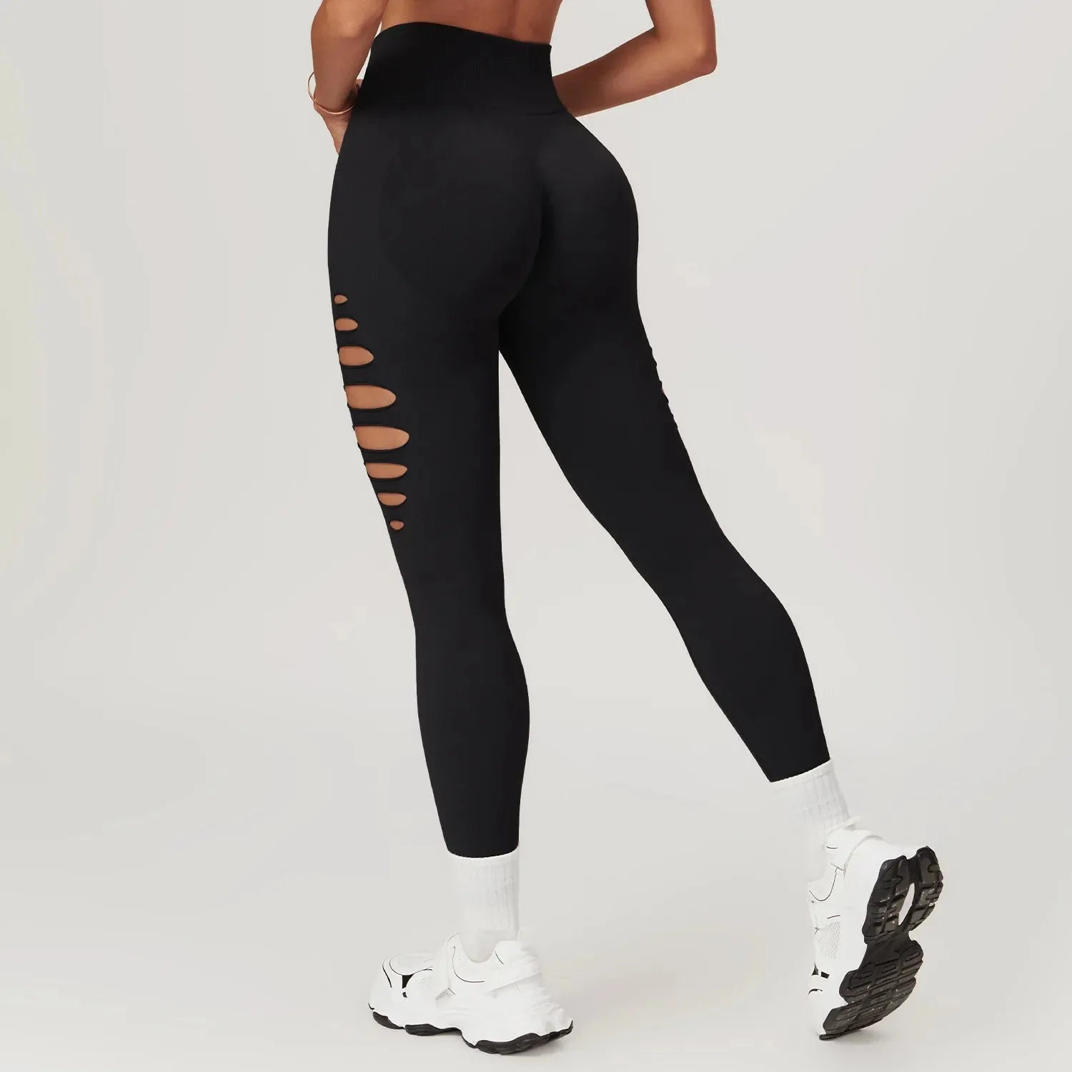Seamless Yoga Pants for Women - High Waist Workout Leggings with Hollow Out Design, Running Tights & Gym Clothing | Perfect for Yoga, Fitness, Running and Daily Wear