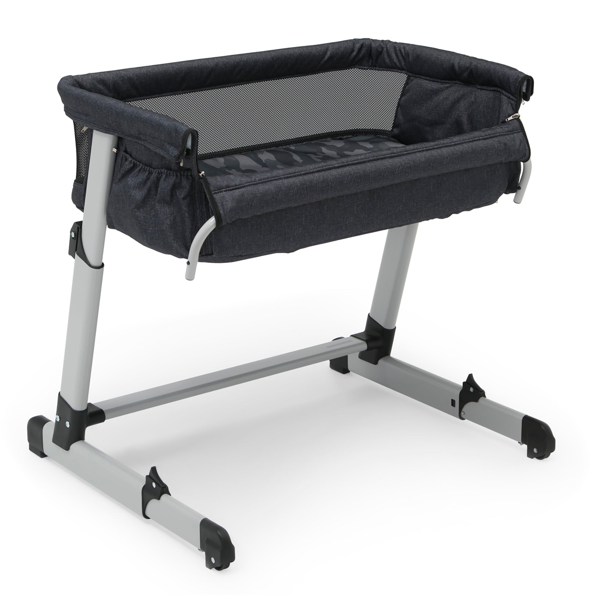 BabyGap Whisper Bedside Bassinet - Portable Crib for Newborns & Infants - Lightweight & Breathable Mesh Design - Perfect for Co-Sleeping & Nursery Use