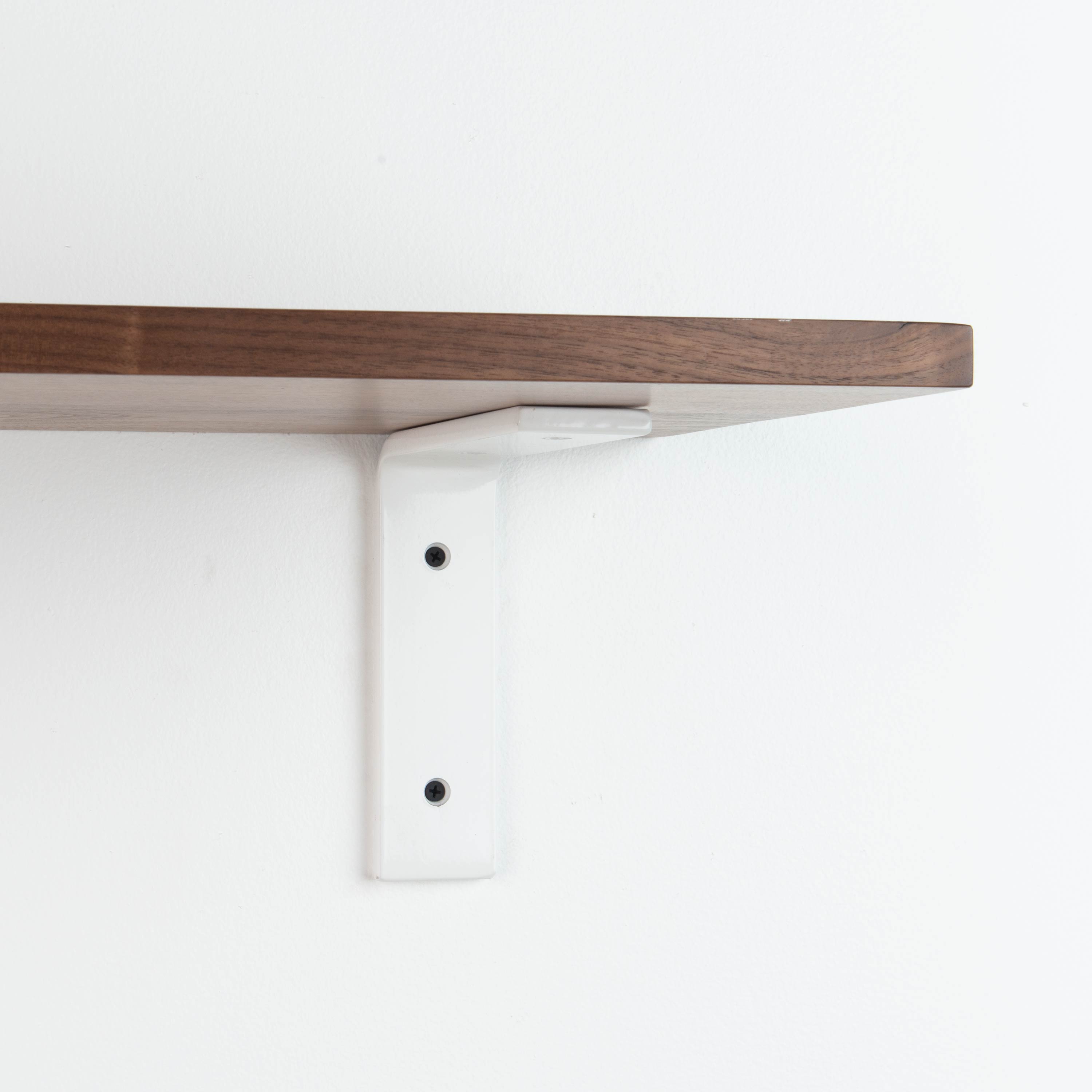 Leif Walnut Floating Wall Shelf - Handcrafted Wooden Shelf for Living Room, Bedroom, Bathroom & Office Decor - Rustic Modern Storage Solution for Books, Plants & Home Accessories