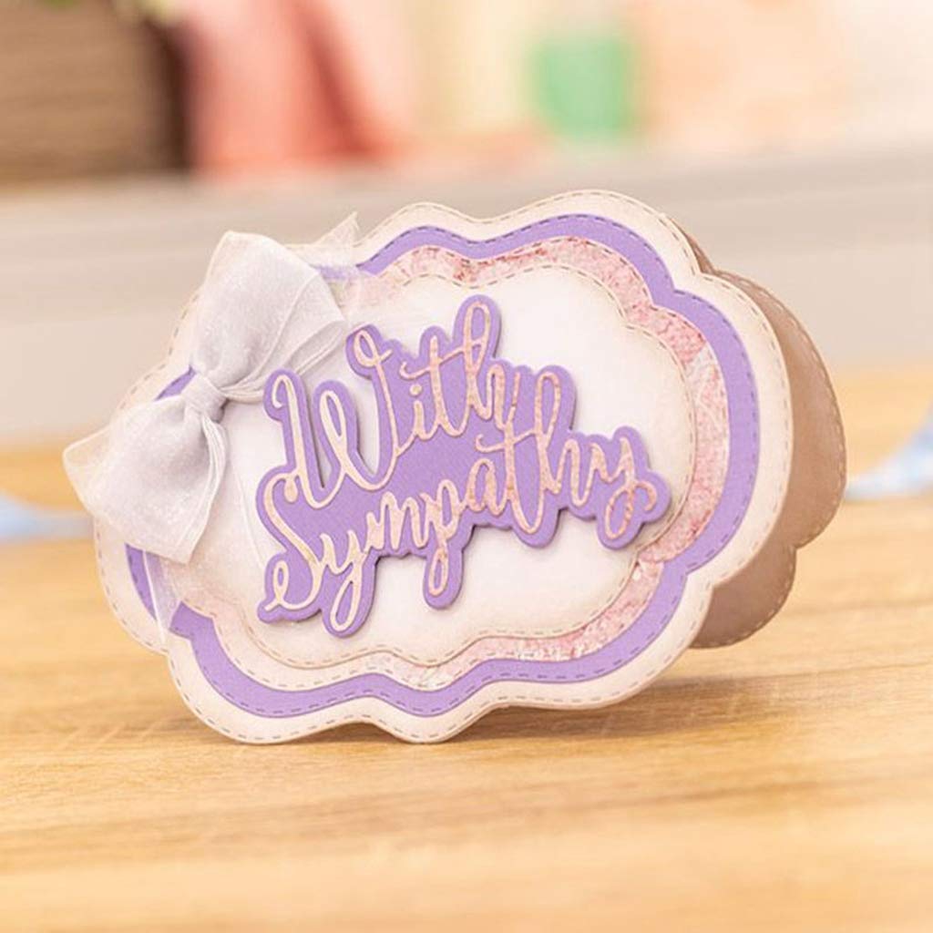 Briartw Sympathy Cutting Dies Set - Words & Phrases Shadow Sentiment Die-Cutter for Card Making, DIY Scrapbooking, Paper Crafts, Embossing Stencils | Perfect for Greeting Cards, Photo Albums, Home Decor & Gift Wrapping
