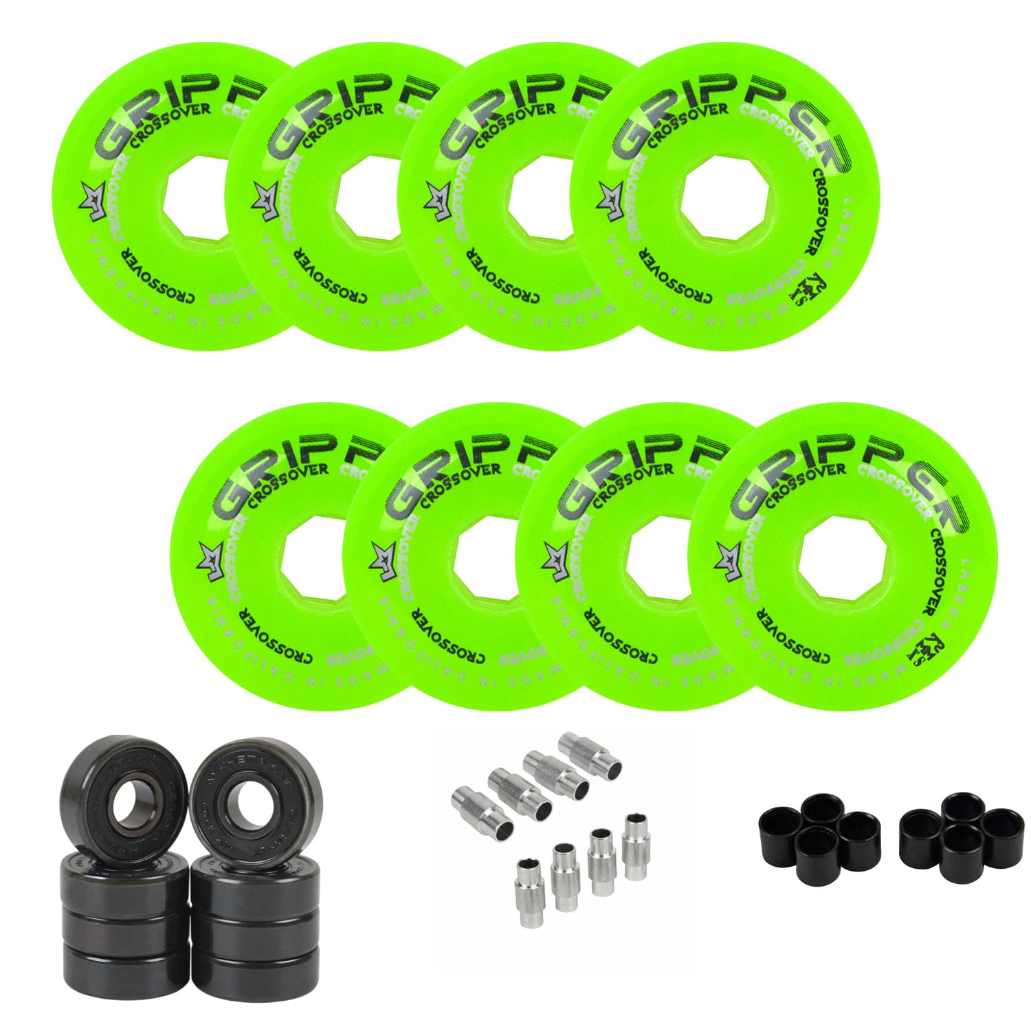 Labeda Gripper Roller Hockey Wheels with Hybrid Ceramic Bearings - Choose Your Color & Size for Indoor/Outdoor Hockey Games & Training