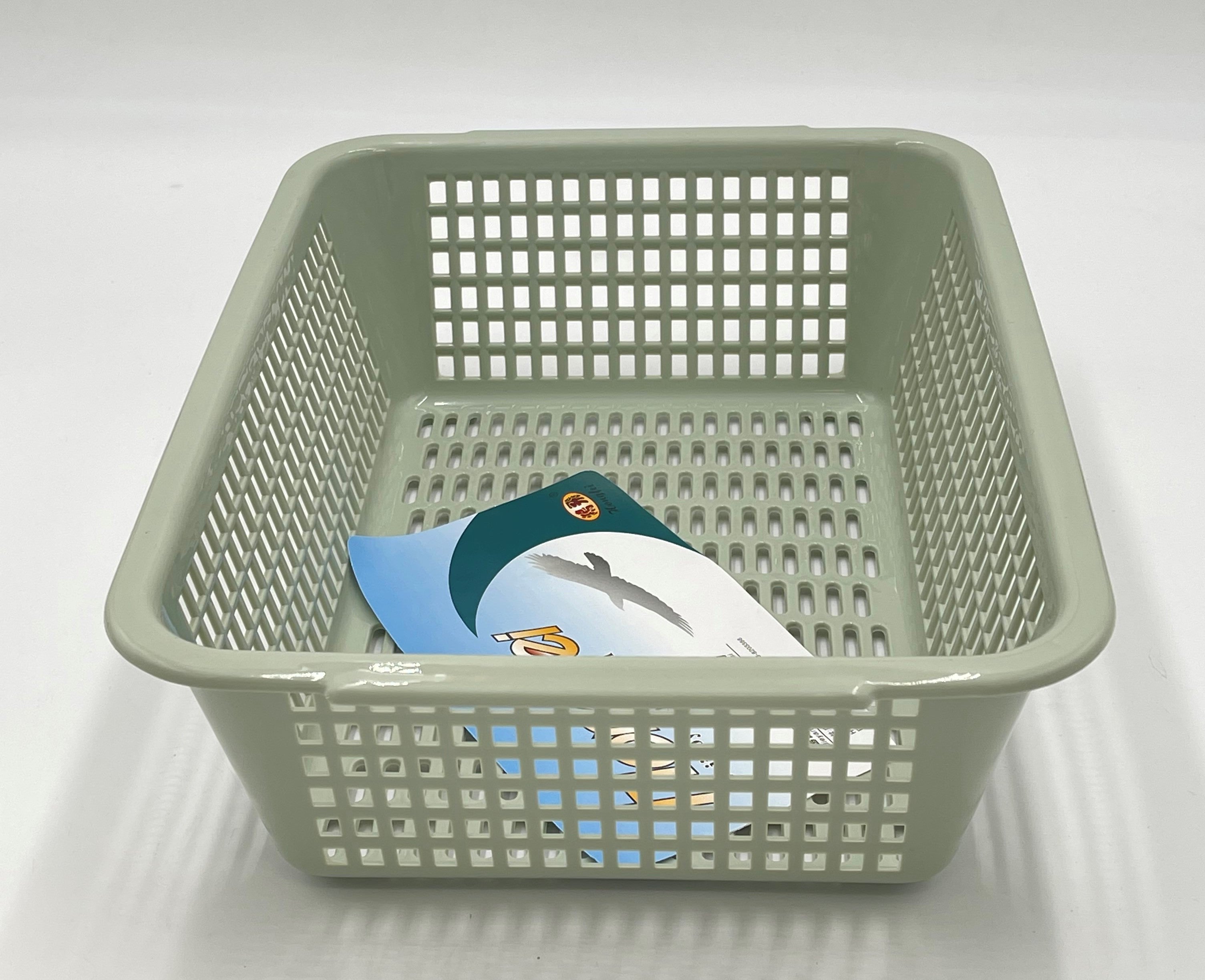 14x10x4.5 Inch Medium Plastic Storage Basket - Durable Organizer for Home, Office, Bathroom & Kids Room Organization