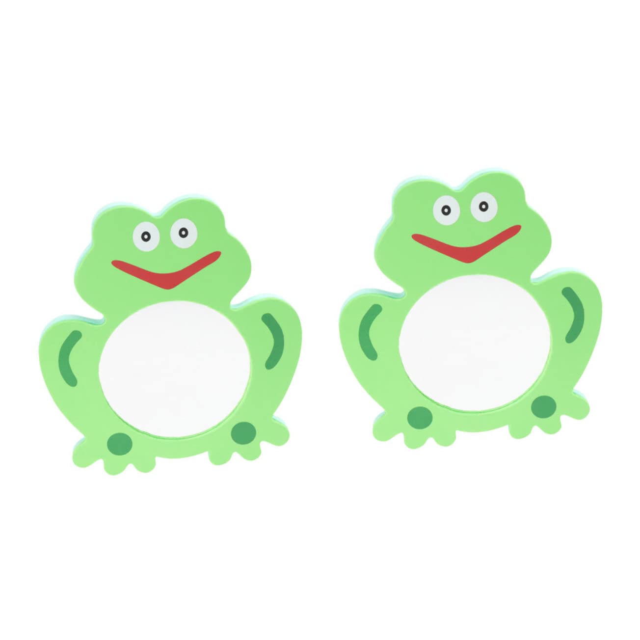HEMOTON 8-Piece Frog Bath Mirror Toy Set - Safe Baby Toys for Newborns, Travel Mirror & Early Learning Educational Toy (EVA Green) - Perfect for Bathtime Fun, Nursery Play & Sensory Development
