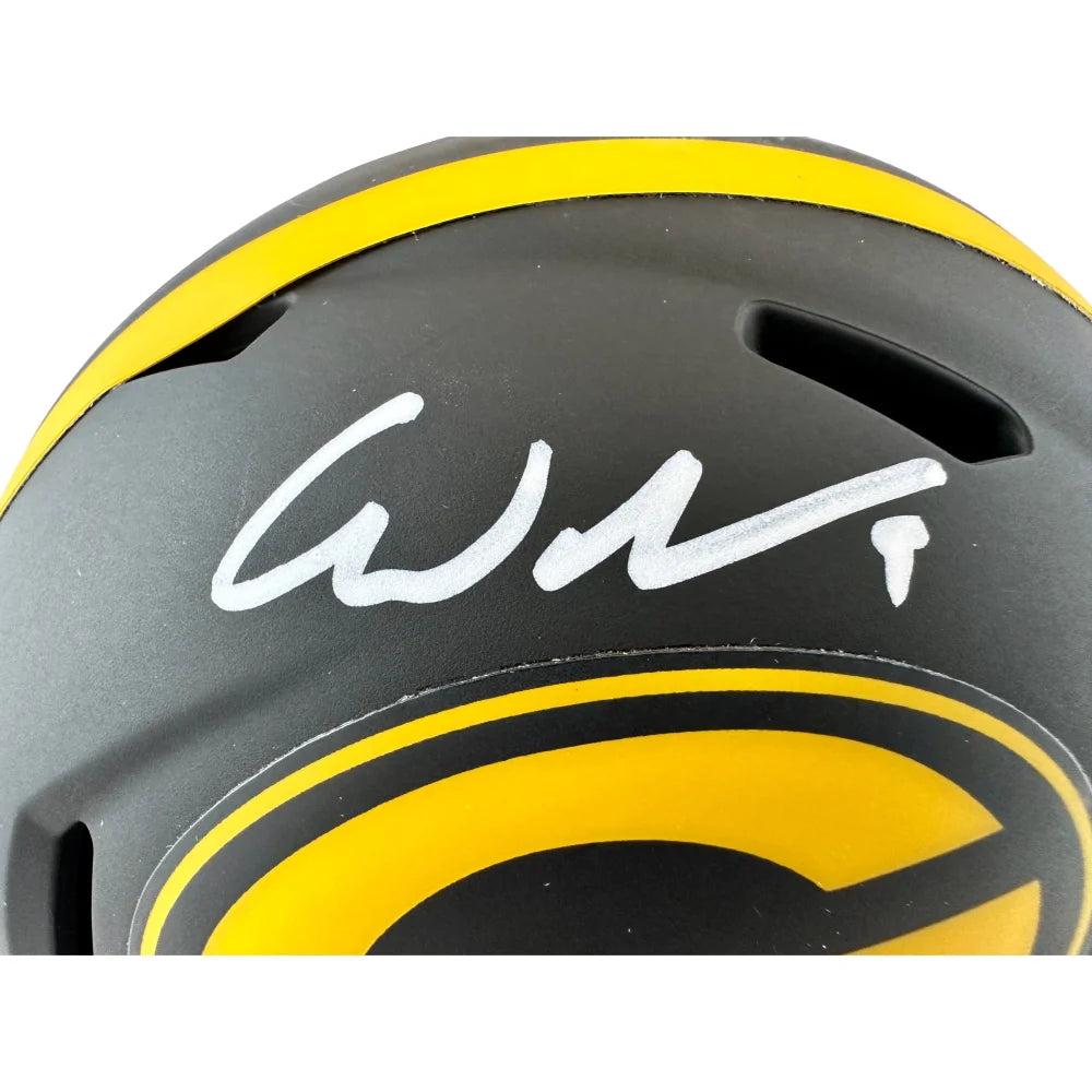 Christian Watson Autographed Green Bay Packers Eclipse Mini Helmet - Signed Memorabilia for NFL Fans, Collectors & Sports Decor | Perfect for Man Cave, Game Room Display & Football Gift