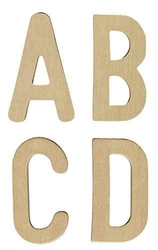 Major Brushes Wooden Alphabet Stencils - 26 Uppercase Letters for DIY Crafts, Home Decor & Classroom Learning | Perfect for Painting, Scrapbooking & Kids Educational Activities