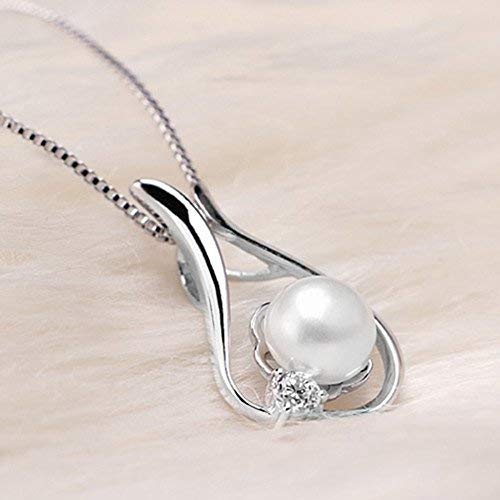 Elegant Pearl Necklace for Women - Genuine Pearls Pendant Jewelry, Perfect Gift for Wife, Mom, Girlfriend | Anniversary, Birthday, Valentine's Day, Mother's Day & Christmas Present | Ideal for Weddings, Parties & Special Occasions