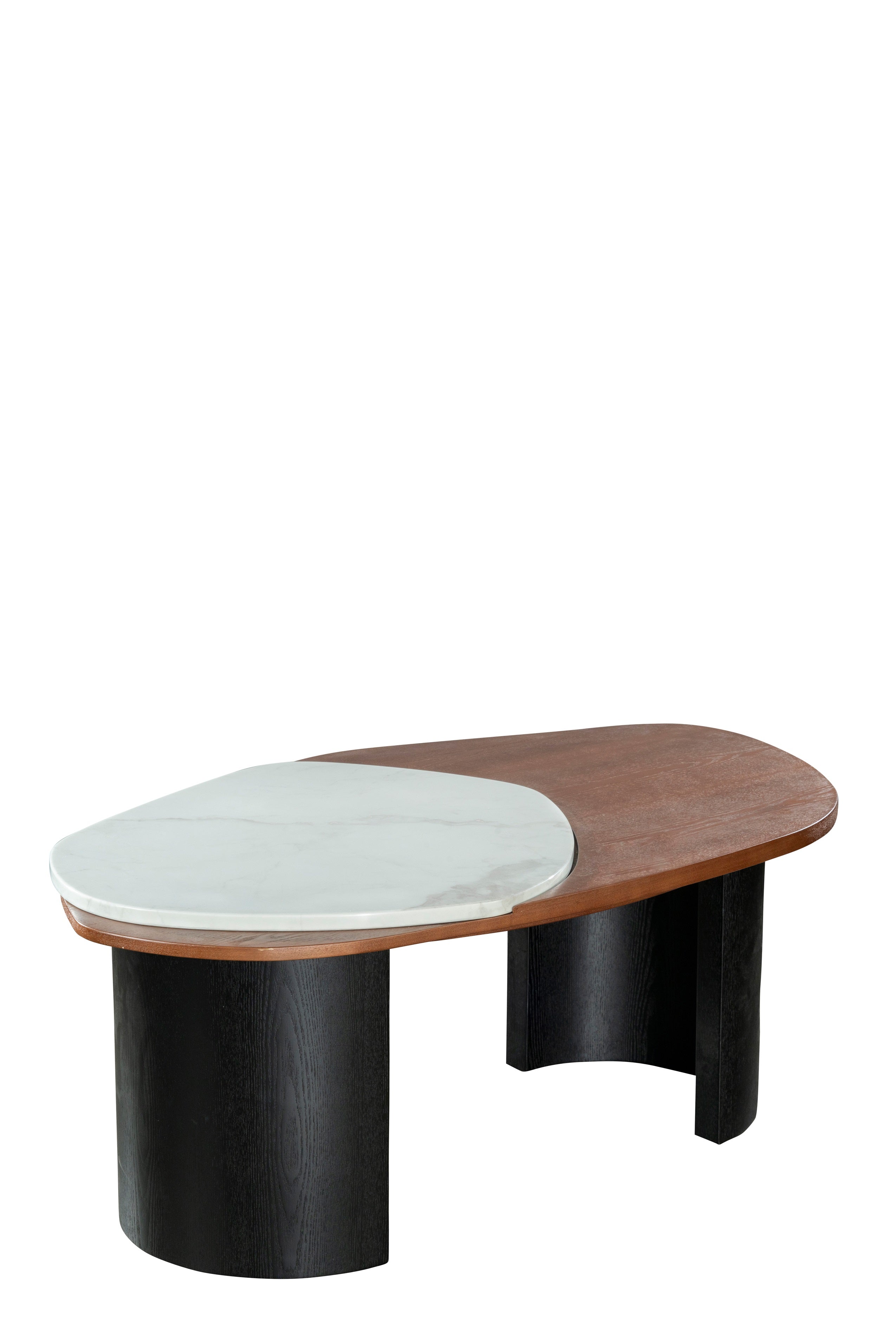 Modern Irregular Braxton Marble Top Coffee Table - Stylish Living Room Centerpiece for Home Decor, Perfect for Lounge, Office & Apartment