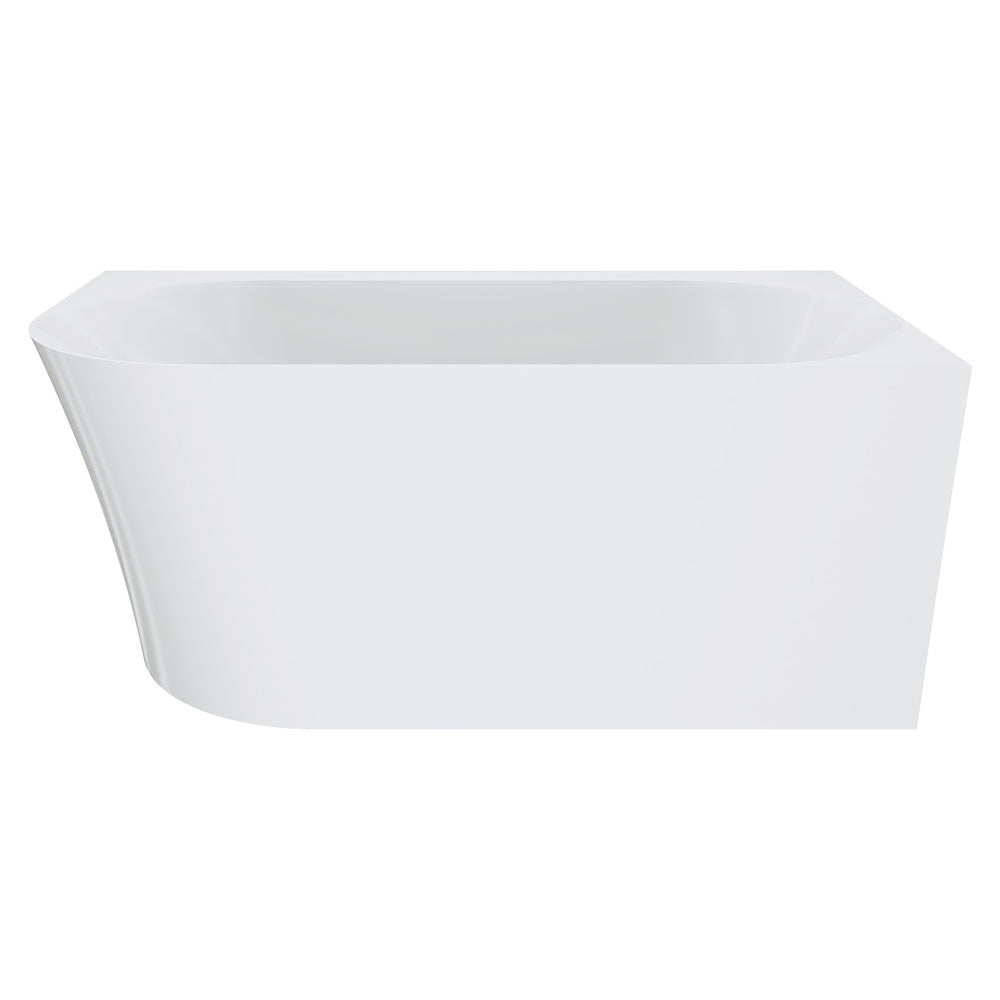 Fienza Chloe Acrylic Corner Bathtub 1400mm - Gloss White Freestanding Soaking Tub for Modern Bathroom | Spa Relaxation & Space Saving Design