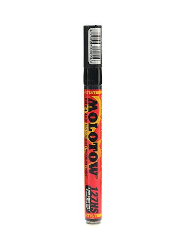 Molotow One4All Acrylic Paint Markers 2mm Signal Black - Pack of 6 - Premium Artist Paint Pens for Canvas, Metal, Glass, Wood & DIY Crafts