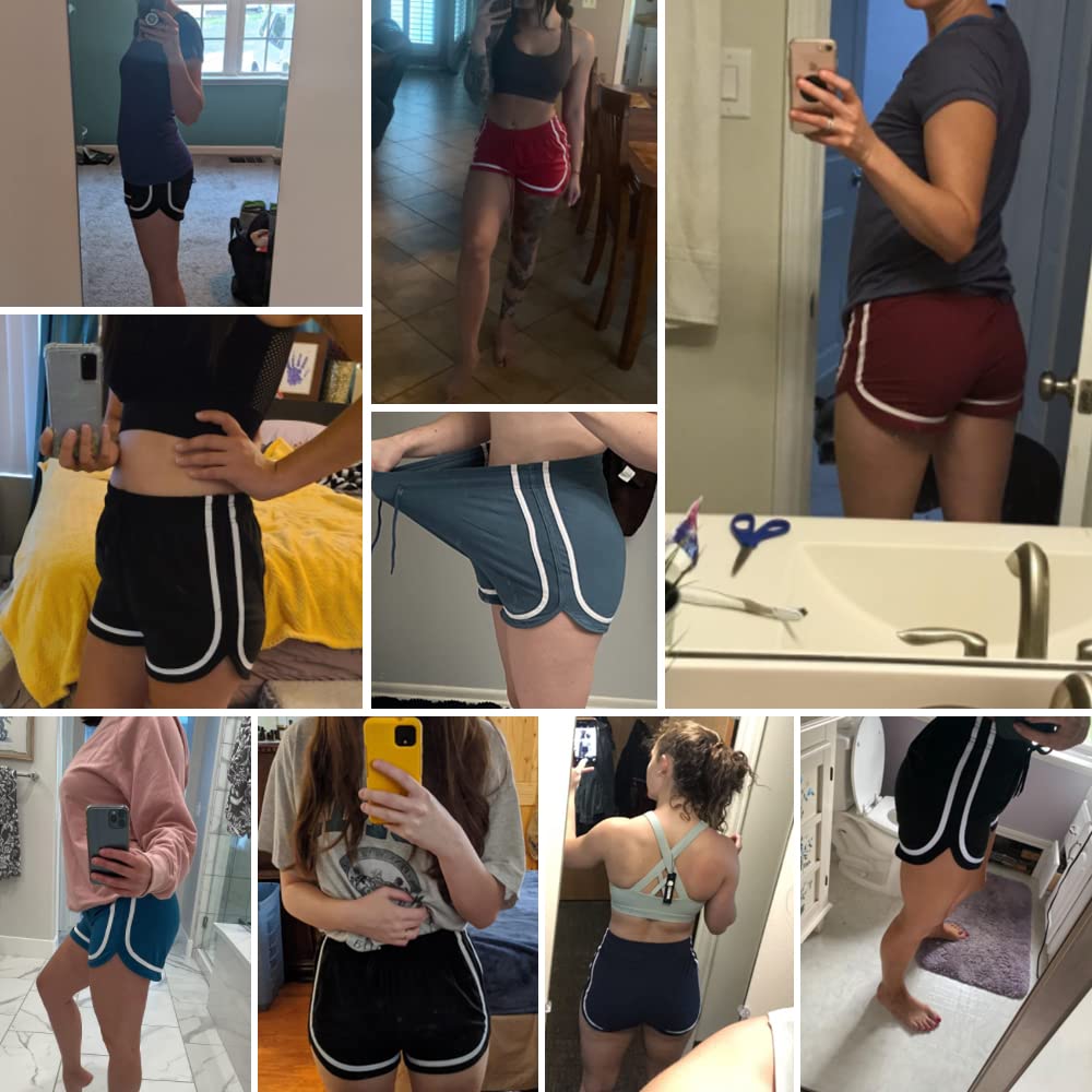 Women's Athletic Workout Shorts - Gym Yoga Running Fitness Sports Shorts for Women - Comfortable Lounge Short Pants for Exercise, Yoga & Casual Wear