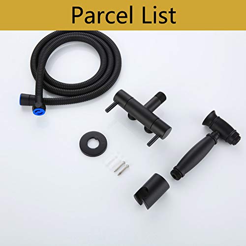 Dual Handle Handheld Toilet Sprayer - Wall Mounted Cold Water Bathroom Bidet Sprayer with Hose for Baby Cloth Diaper Cleaning | Perfect for Hygienic Postpartum Care & Pet Cleaning