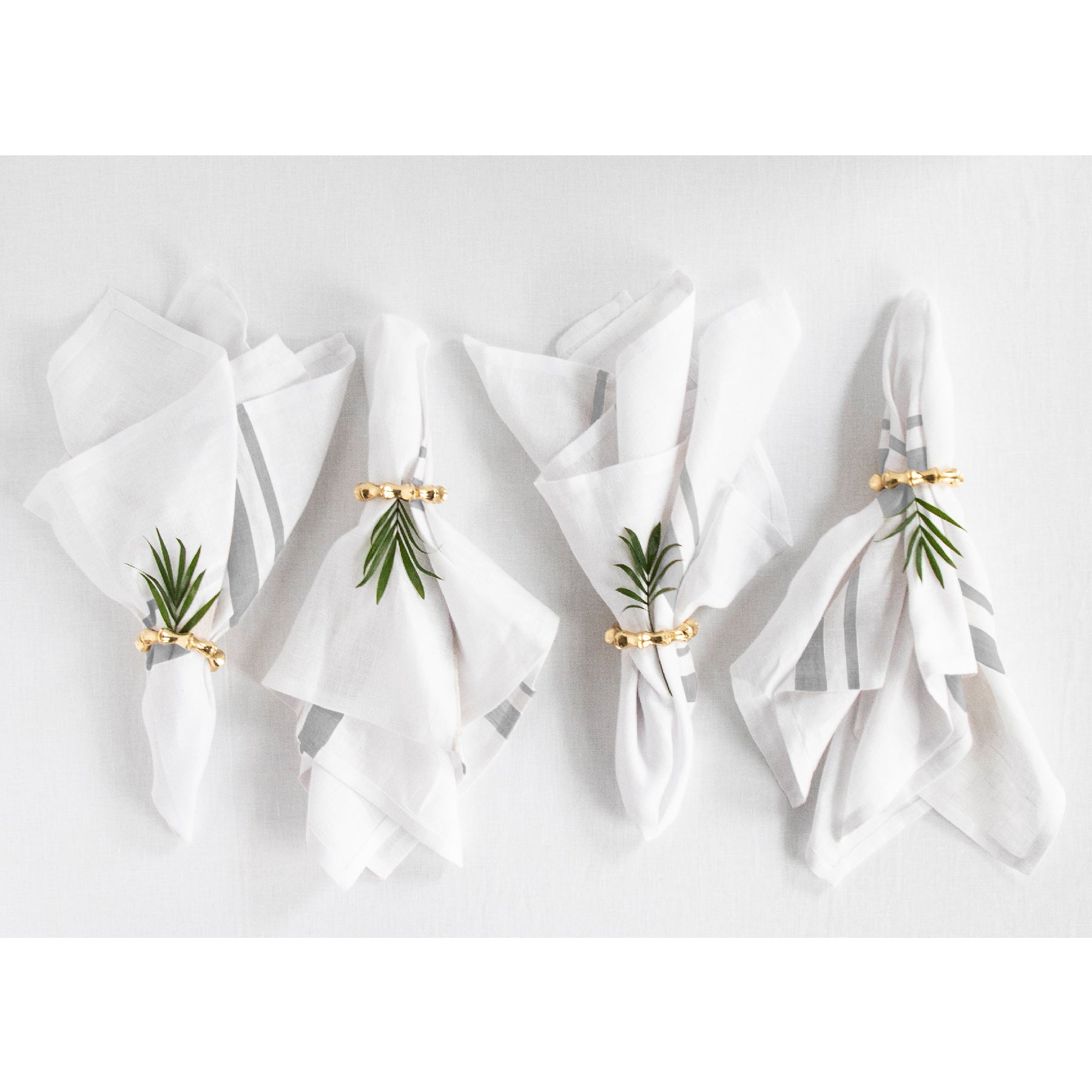 French Striped Cotton Napkins - Premium 12-Pack for Dining, Parties & Home Decor - Elegant Table Setting Accessories
