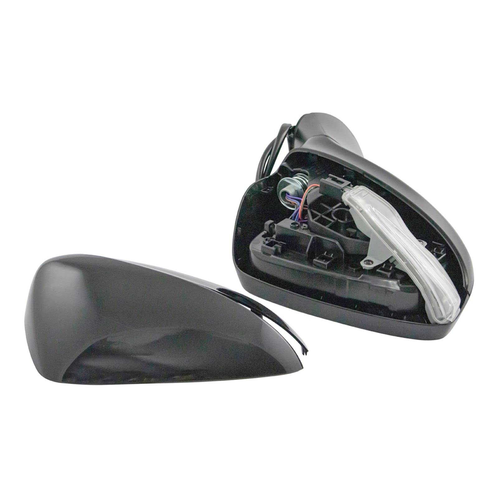 Heated Side Mirror Set for Driver & Passenger - Compatible with 2015-2016 Mazda CX-5 (MA1320208, MA1321208) - No Blind Spot Monitor - Perfect for Winter Driving & Enhanced Visibility