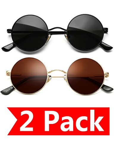 2 Pack (Black/Grey + Gold/Brown)