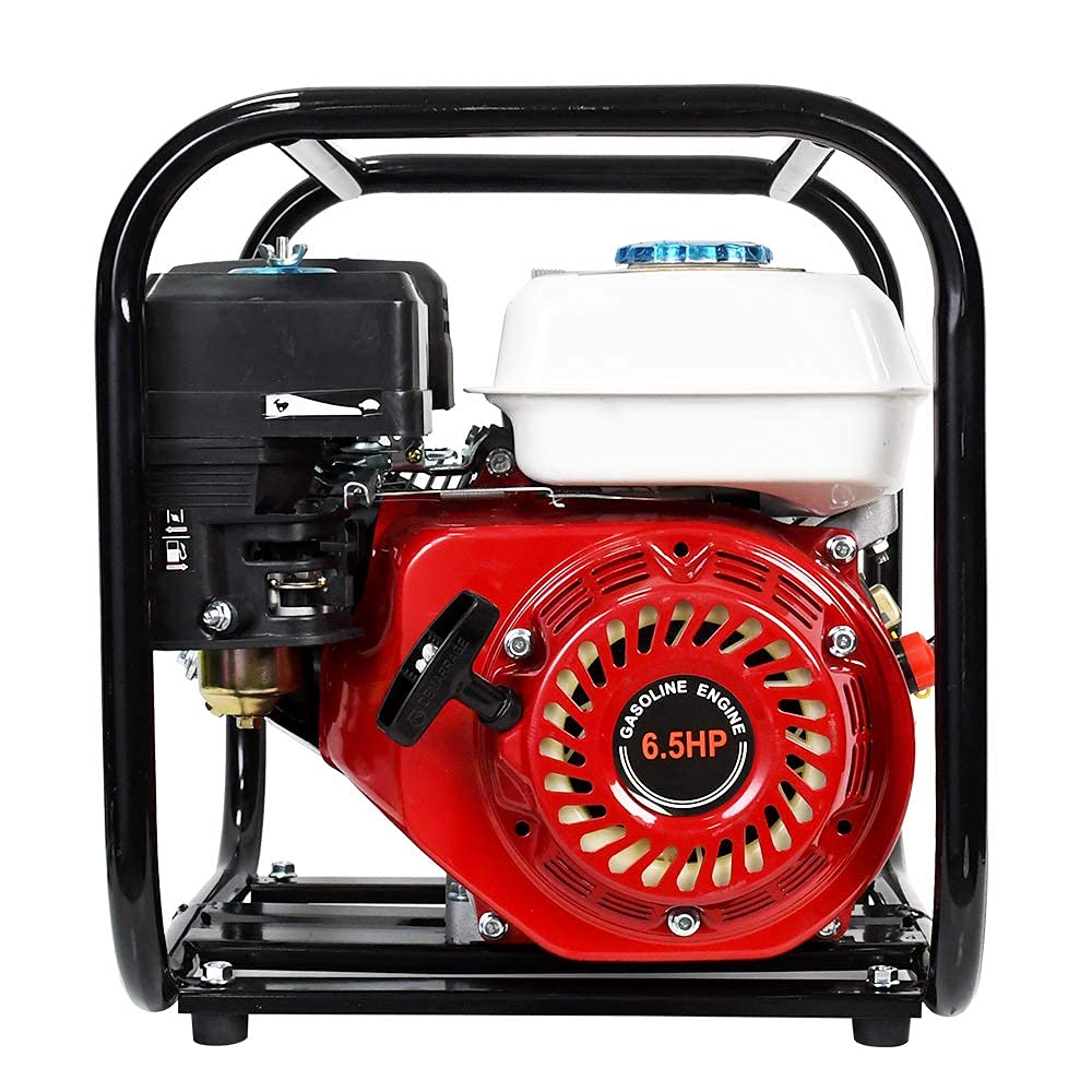 DC HOUSE 6.5HP 212CC Gas Powered Water Pump - 2 Inch Heavy Duty Semi-Trash Clean Water Transfer Pump (158GPM) - Ideal for Pool Draining, Lawn Irrigation & Garden Watering