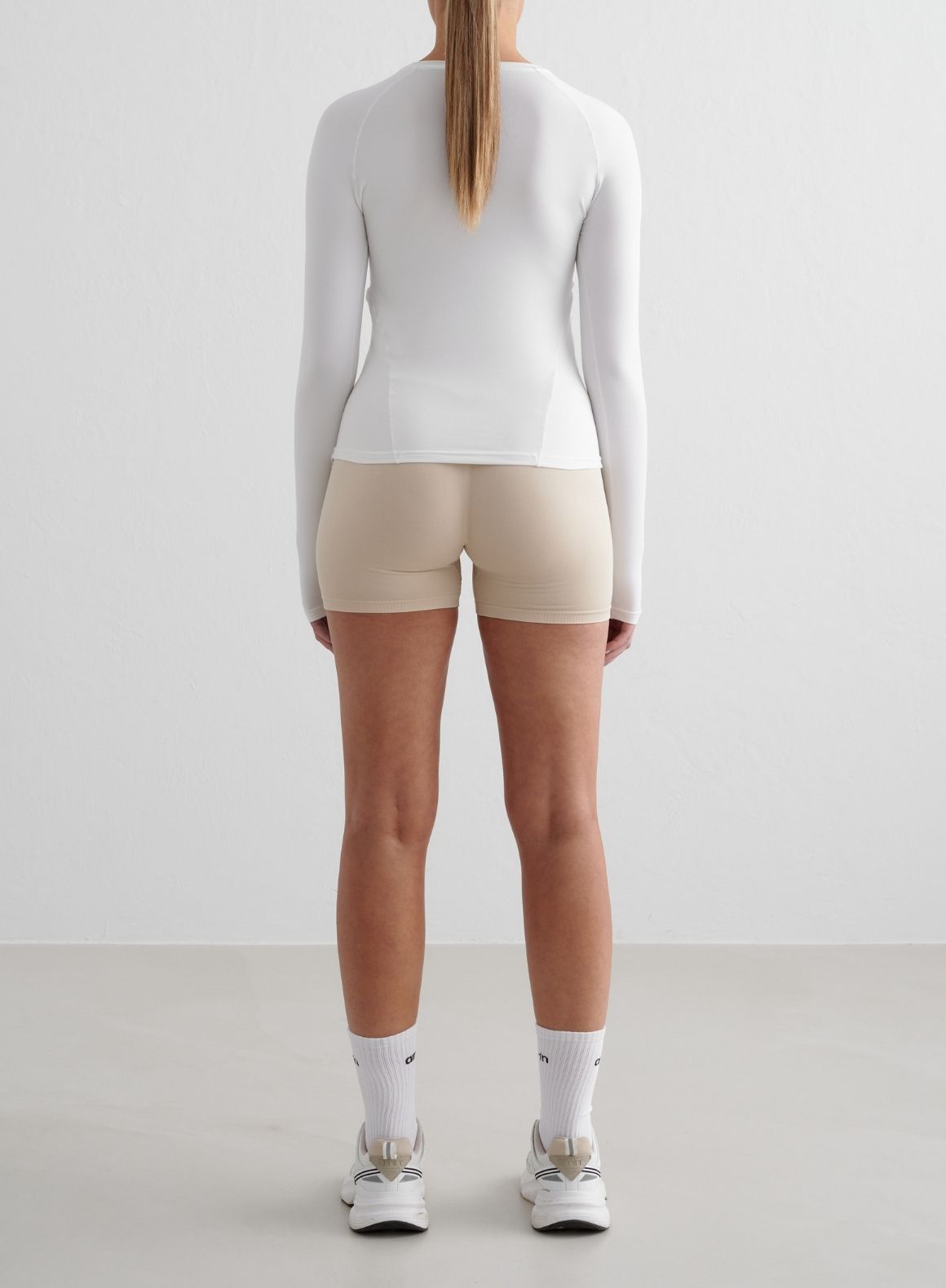 Soft White Basic Long Sleeve T-Shirt for Women - Comfortable Everyday Casual Wear for Work, Travel & Relaxation