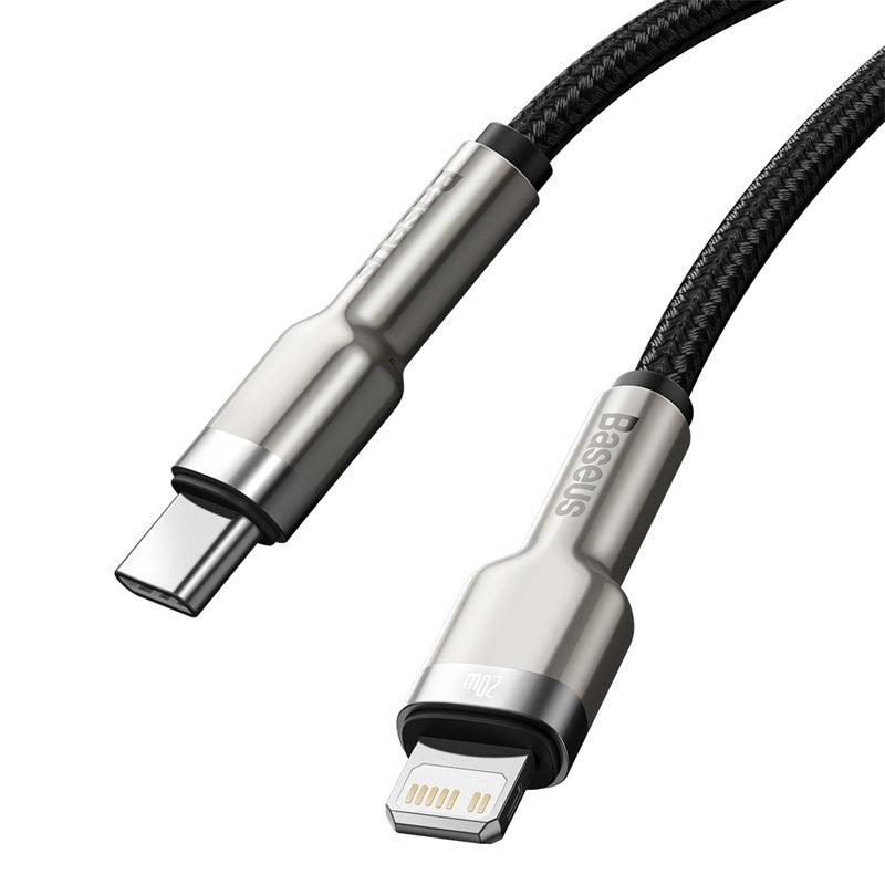 Baseus Cafule Premium 25cm USB-C to Lightning Fast Charging Cable 20W - Durable Metal Design for iPhone, iPad & More - Perfect for Home, Office & Travel