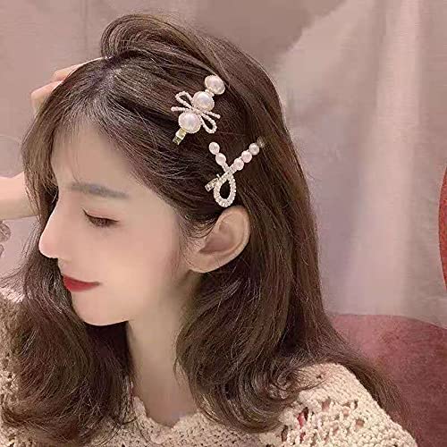 Sonpal Geometric Hollow Metal Hair Clips for Women - 6-Piece Set with Pearl Accents | Korean Hair Barrettes, Hairpins & Clamps | Perfect for School, Work & Special Occasions
