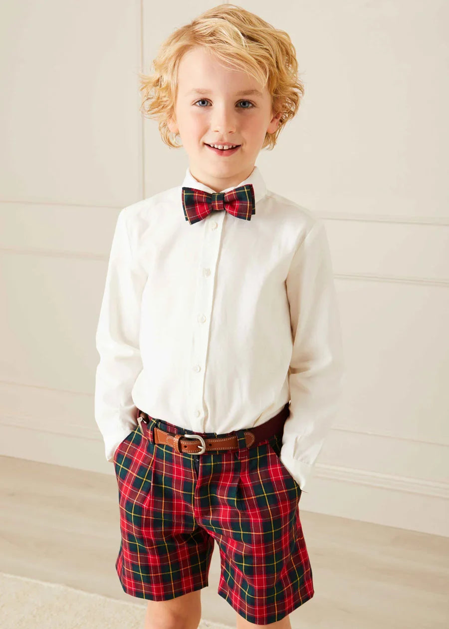 White Polo Collar Long Sleeve Oxford Shirt for Boys & Girls (4-10 Years) - Perfect for School Uniforms & Formal Occasions